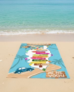 Drap de plage GR20 bleu