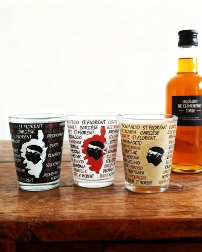 Verres shooter Corsica « lot de 3 »