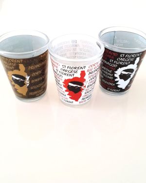 Verres shooter Corsica “lot de 3”