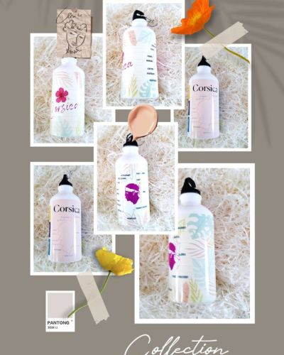 Gourde Florale rose