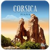 Sous-verres Corsica, liège , Piana, Corse-souvenirs