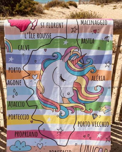 Drap de plage Licorne