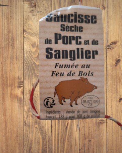 Saucisse sèche de sanglier