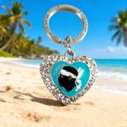 Porte-clés Cœur insulaire
