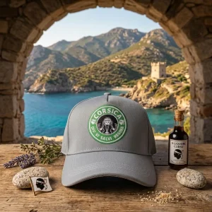 Casquette corse homme Regina avec badge circulaire brode