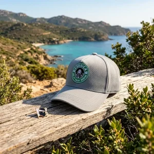 Casquette corse homme Regina avec badge circulaire brode