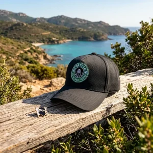 Casquette corse homme Regina avec badge circulaire brode