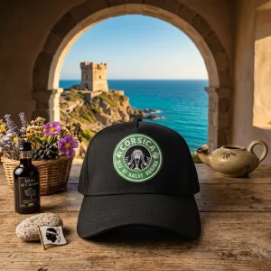 Casquette corse homme Regina avec badge circulaire brode