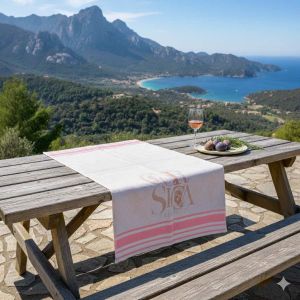 Torchon Isula en jacquard, Corsica