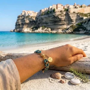 Bracelet femme Ciatta, artisanat Corse et perles françaises