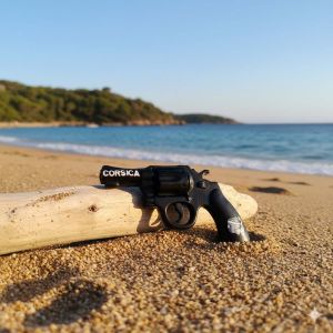 Magnet Silenziu en résine noir Corsica
