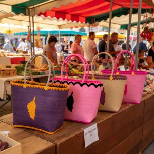 Sac cabas Isula Bella en raphia Corsica