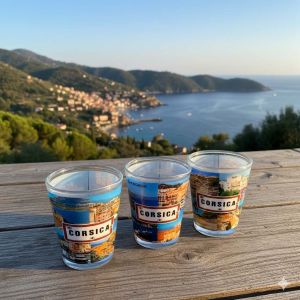 Verres shooter lot de 3, Villages Corse