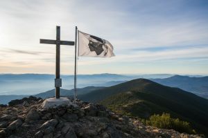 Drapeau Testa Mora blanc Corsica