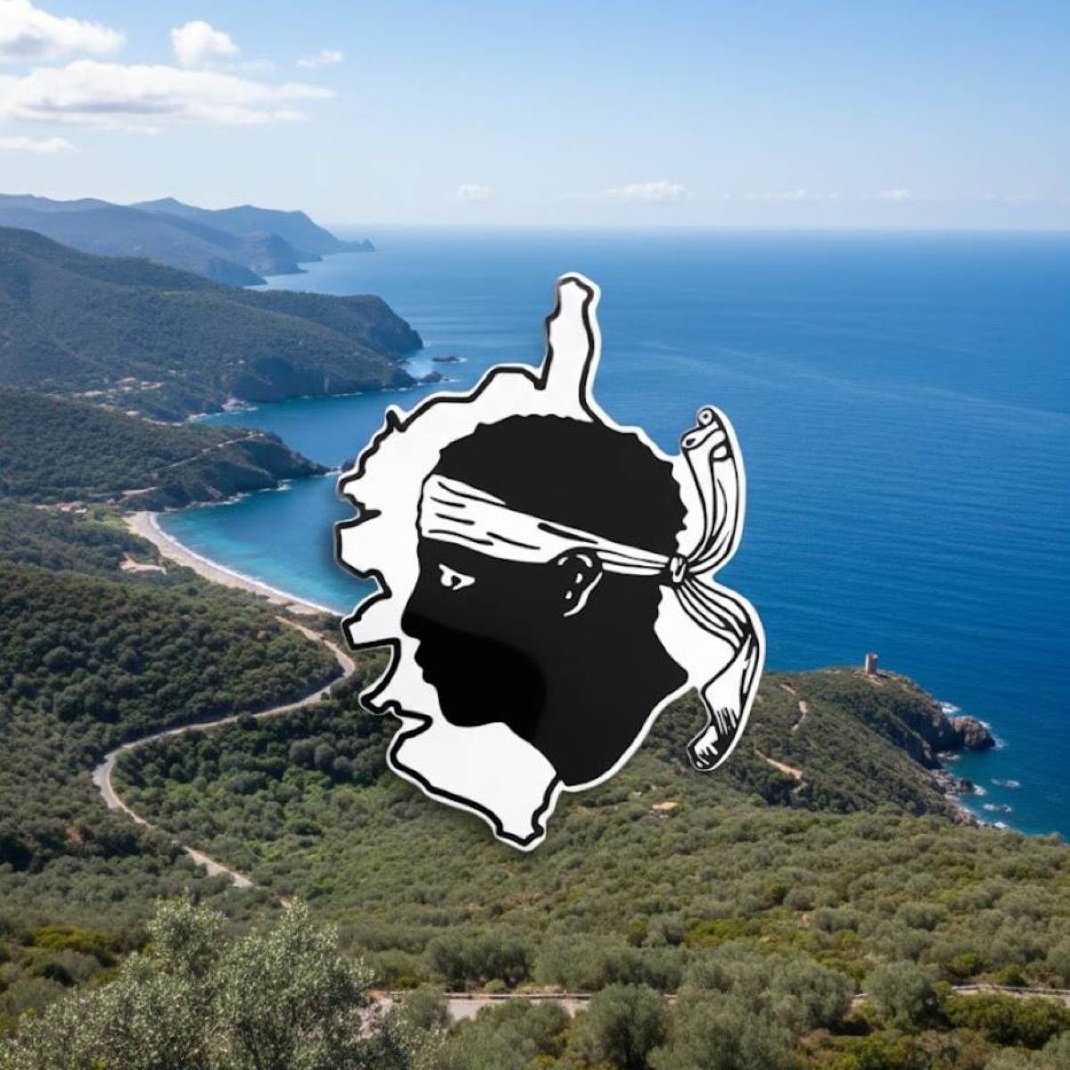 Sticker Corsica, Tete de Maure