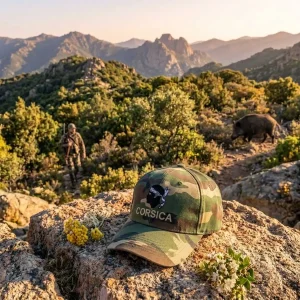 Casquette Camo Corsica brodée avec tête de Maure