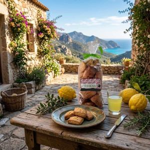Sachet de Canistrelli au cédrat naturel biscuits artisanaux corse