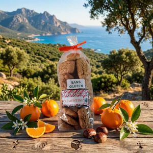 Canistrelli a la clémentine sans gluten, naturel, saveurs de l'ile Corse