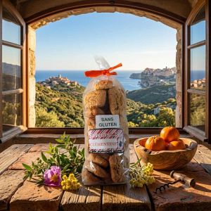 Canistrelli a la clémentine sans gluten, naturel, saveurs de l'ile Corse