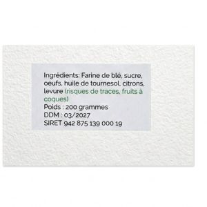Etiquette, ingrédients ,artisanat, Canistrelli Corse