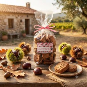 Canistrelli à la châtaigne artisanaux de Corse en sachet de 200g -Saveurs de l'Ile- Corse Souvenirs