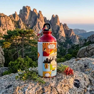Gourde Corse Randonnée Super Corsu — Aluminium & Mousqueton