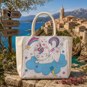 Sac cabas Chat licorne.