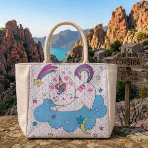 Sac cabas Chat licorne.