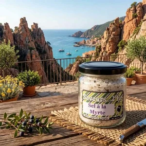 Sel a la Myrte naturel vue sur la mer Corse